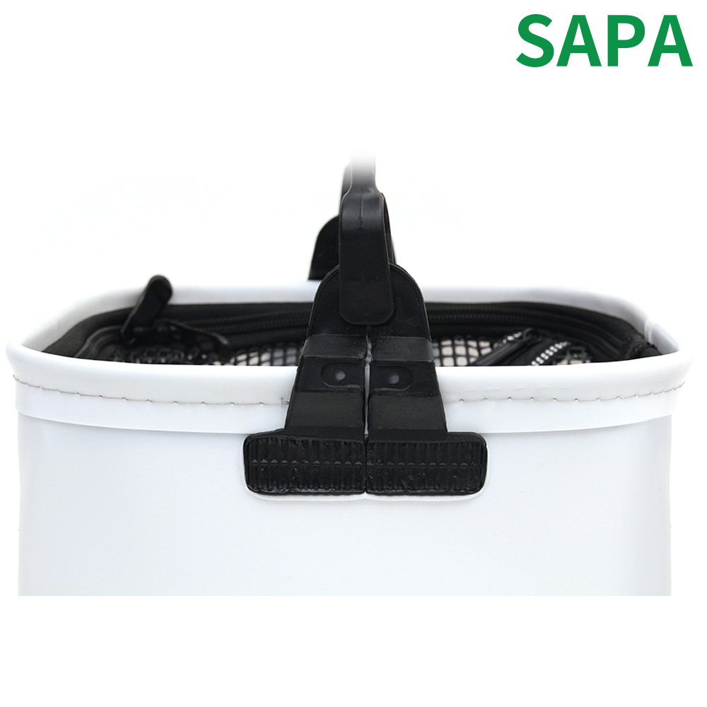 SAPA 사각 솔 두레박 선택 [22cm, 24cm / 블랙,화이트] 접이식 갯바위 선상 낚시